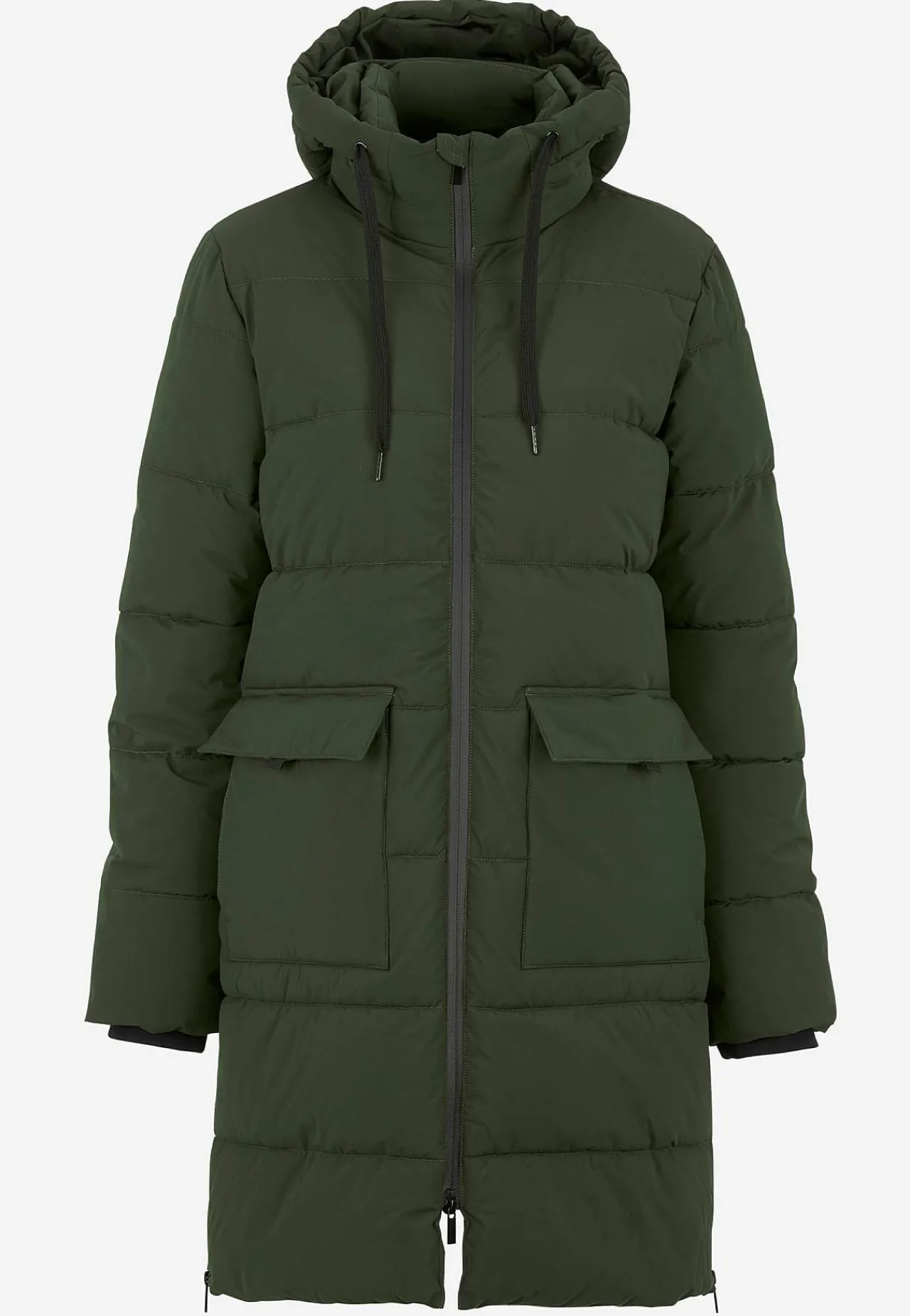 Varm jacka med sidodragkedjor nertill Jackor & Kappor|Plus Size
