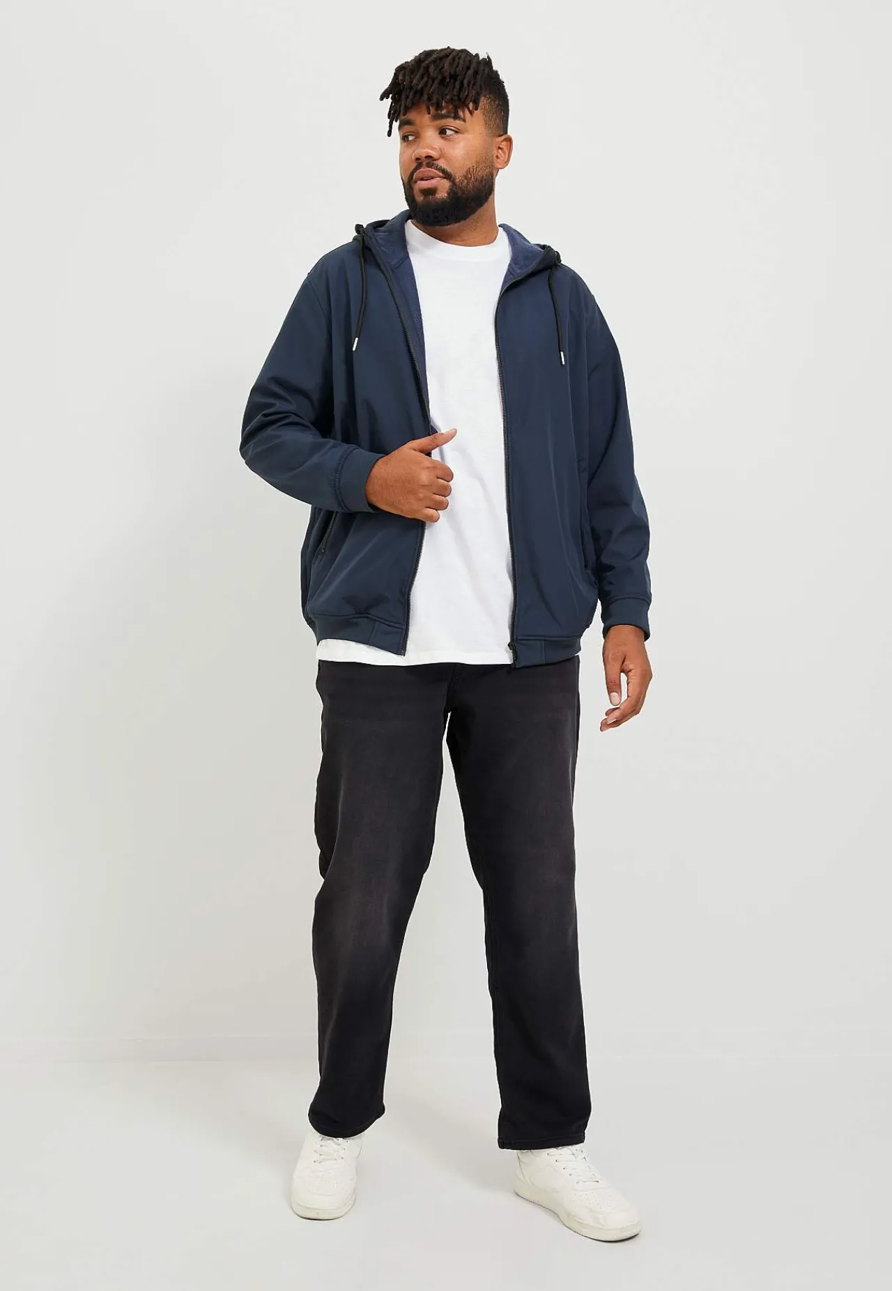 Vattenavvisande softshelljacka med huva Jackor & Västar|Plus Size