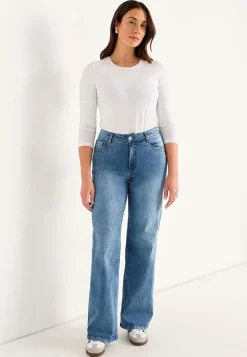 Clearance Vida, långa jeans med hög midja Renata Byxor|Jeans