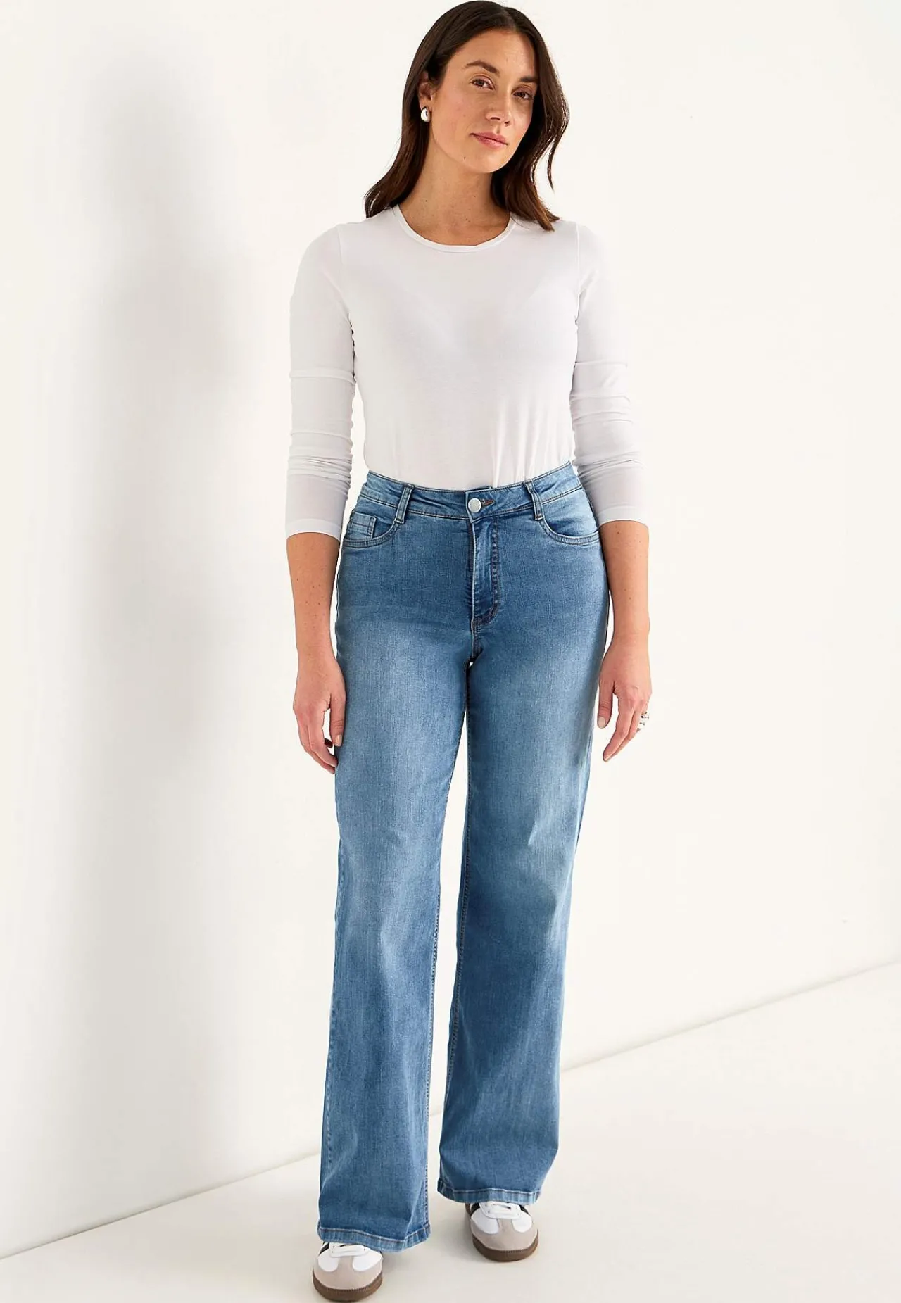 Clearance Vida, långa jeans med hög midja Renata Byxor|Jeans