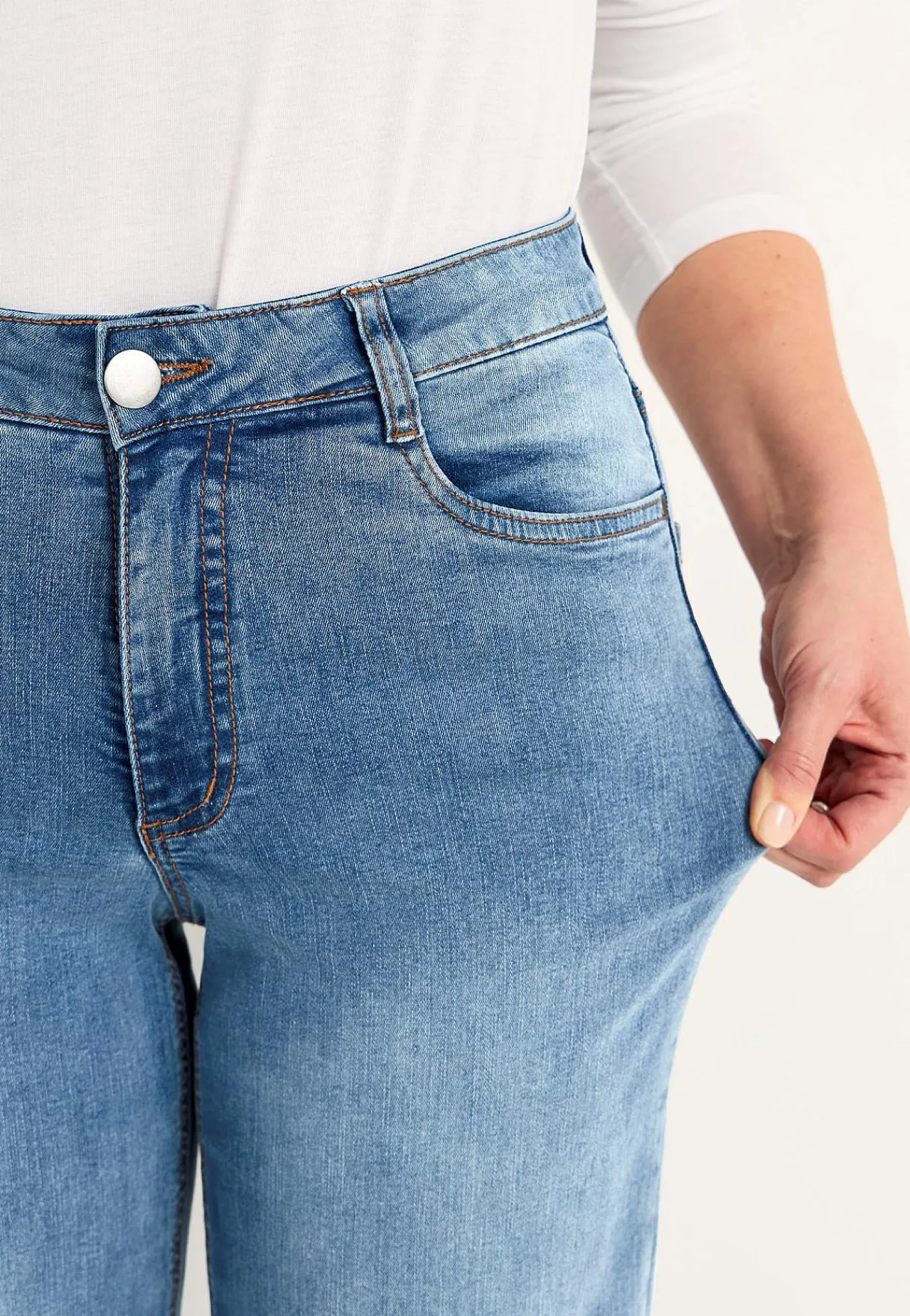 Clearance Vida, långa jeans med hög midja Renata Byxor|Jeans