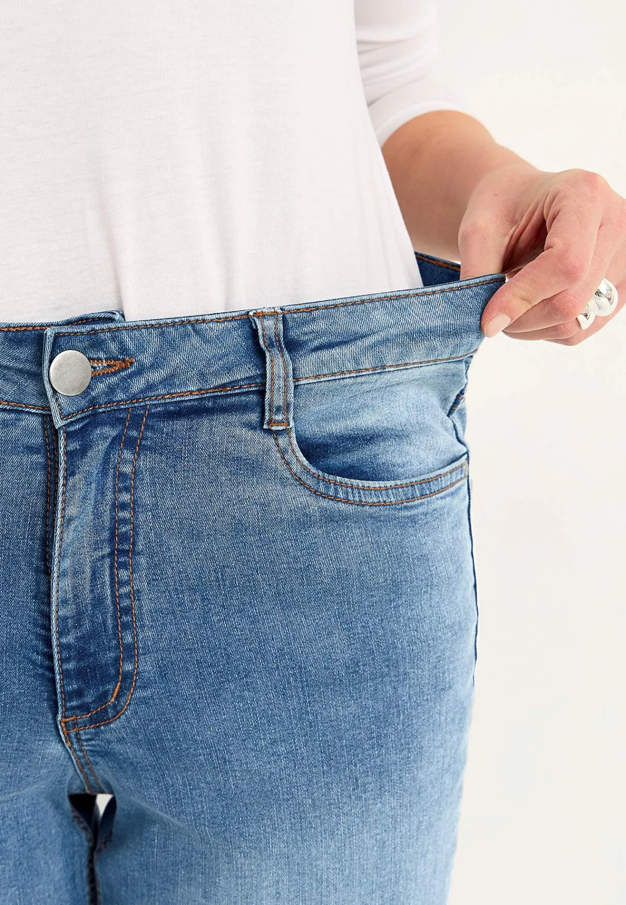Clearance Vida, långa jeans med hög midja Renata Byxor|Jeans