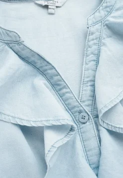 Discount Volangblus i denim Toppar & T-Shirts|Skjortor & Blusar