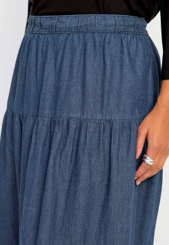 Volangkjol i denim Klänningar & Kjolar|Jeansplagg