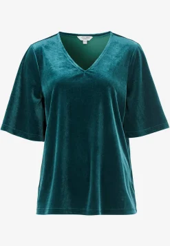 Online V-ringad sammetstopp Toppar & T-Shirts|Festkläder