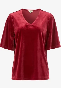 Online V-ringad sammetstopp Toppar & T-Shirts|Festkläder