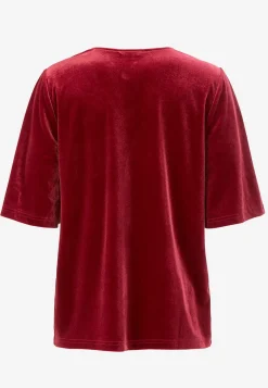 Online V-ringad sammetstopp Toppar & T-Shirts|Festkläder