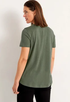V-ringad trikåtopp Toppar & T-Shirts|Plus Size