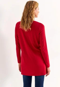 Sale V-ringad trikåtunika med fickor Tunikor|Plus Size