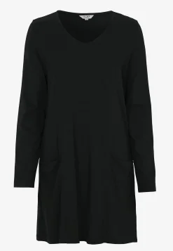 Discount V-ringad trikåtunika med fickor Tunikor|Plus Size