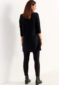 Discount V-ringad trikåtunika med fickor Tunikor|Plus Size