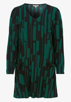 Hot V-ringad trikåtunika med fickor Tunikor|Plus Size