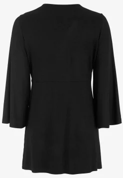 Outlet V-ringad tunika med vriden rynkdetalj Tröjor & Cardigans|Tunikor