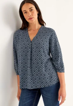 Discount V-ringad, vävd blus Toppar & T-Shirts|Skjortor & Blusar