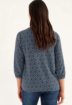 Discount V-ringad, vävd blus Toppar & T-Shirts|Skjortor & Blusar