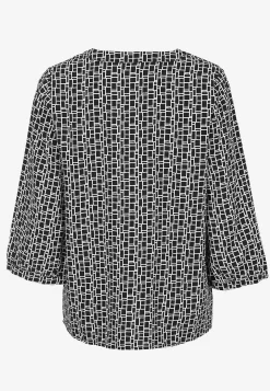 Hot V-ringad, vävd blus Skjortor & Blusar|Plus Size