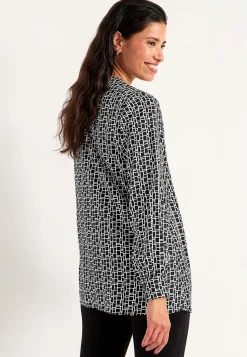 Outlet V-ringad, vävd tunika Tunikor|Plus Size