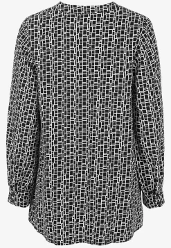 Outlet V-ringad, vävd tunika Tunikor|Plus Size