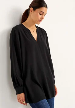 V-ringad, vävd tunika Tunikor|Plus Size