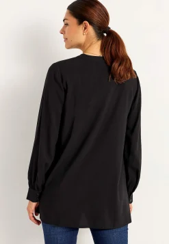 V-ringad, vävd tunika Tunikor|Plus Size