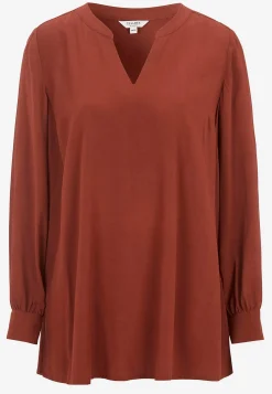 Clearance V-ringad, vävd tunika Tunikor|Plus Size