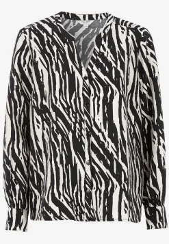New Vävd blus med knappar Skjortor & Blusar|Plus Size