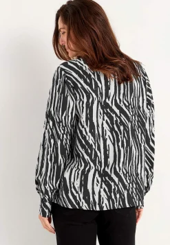 New Vävd blus med knappar Skjortor & Blusar|Plus Size