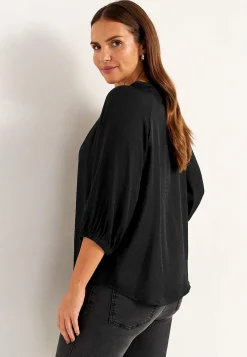 Sale Vävd blus med struktur Skjortor & Blusar|Plus Size