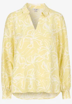 Outlet Vävd blus med vida ärmar Toppar & T-Shirts|Skjortor & Blusar