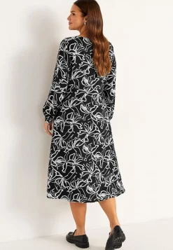Online Vävd klänning med knappar Klänningar & Kjolar|Plus Size