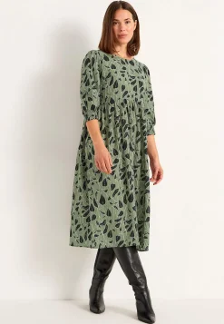 Online Vävd klänning med struktur Klänningar & Kjolar|Plus Size