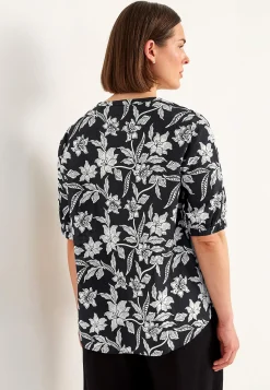 Clearance Vävd, mönstrad blus Toppar & T-Shirts|Skjortor & Blusar