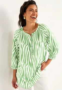Sale Vävd, mönstrad tunika Tunikor|Plus Size