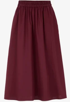 Outlet Vävd poplinkjol med fickor Klänningar & Kjolar|Plus Size