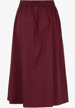 Outlet Vävd poplinkjol med fickor Klänningar & Kjolar|Plus Size