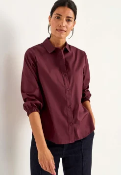 Clearance Vävd poplinskjorta Skjortor & Blusar|Plus Size