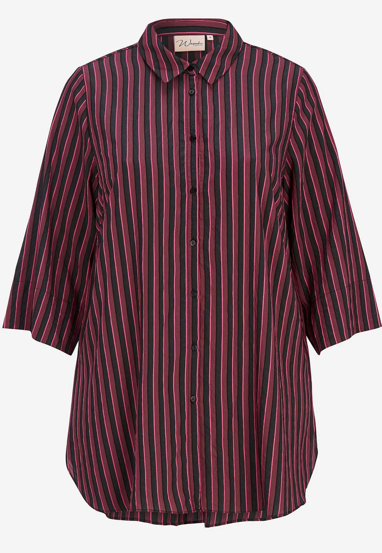 Vävd, randig skjorta Skjortor & Blusar|Plus Size
