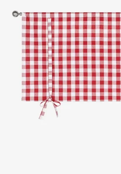 Clearance Vävd, rutig hissgardin Gardiner|Kökstextilier
