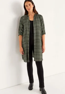 Vävd skjortklänning med fickor Klänningar & Kjolar|Plus Size