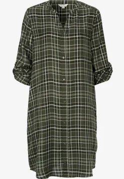 Vävd skjortklänning med fickor Klänningar & Kjolar|Plus Size