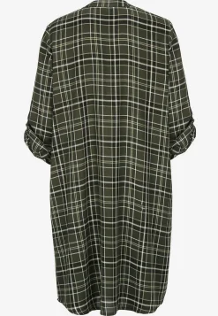 Vävd skjortklänning med fickor Klänningar & Kjolar|Plus Size