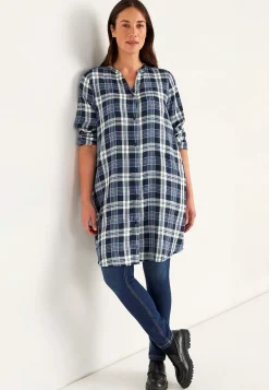 Best Vävd skjortklänning med fickor Klänningar & Kjolar|Plus Size