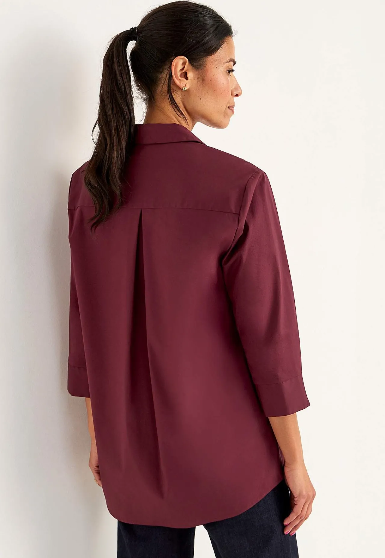 New Vävd tunika i poplin Skjortor & Blusar|Tunikor