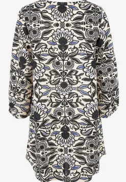 Outlet Vävd tunika med 3/4-ärmar Tunikor|Plus Size